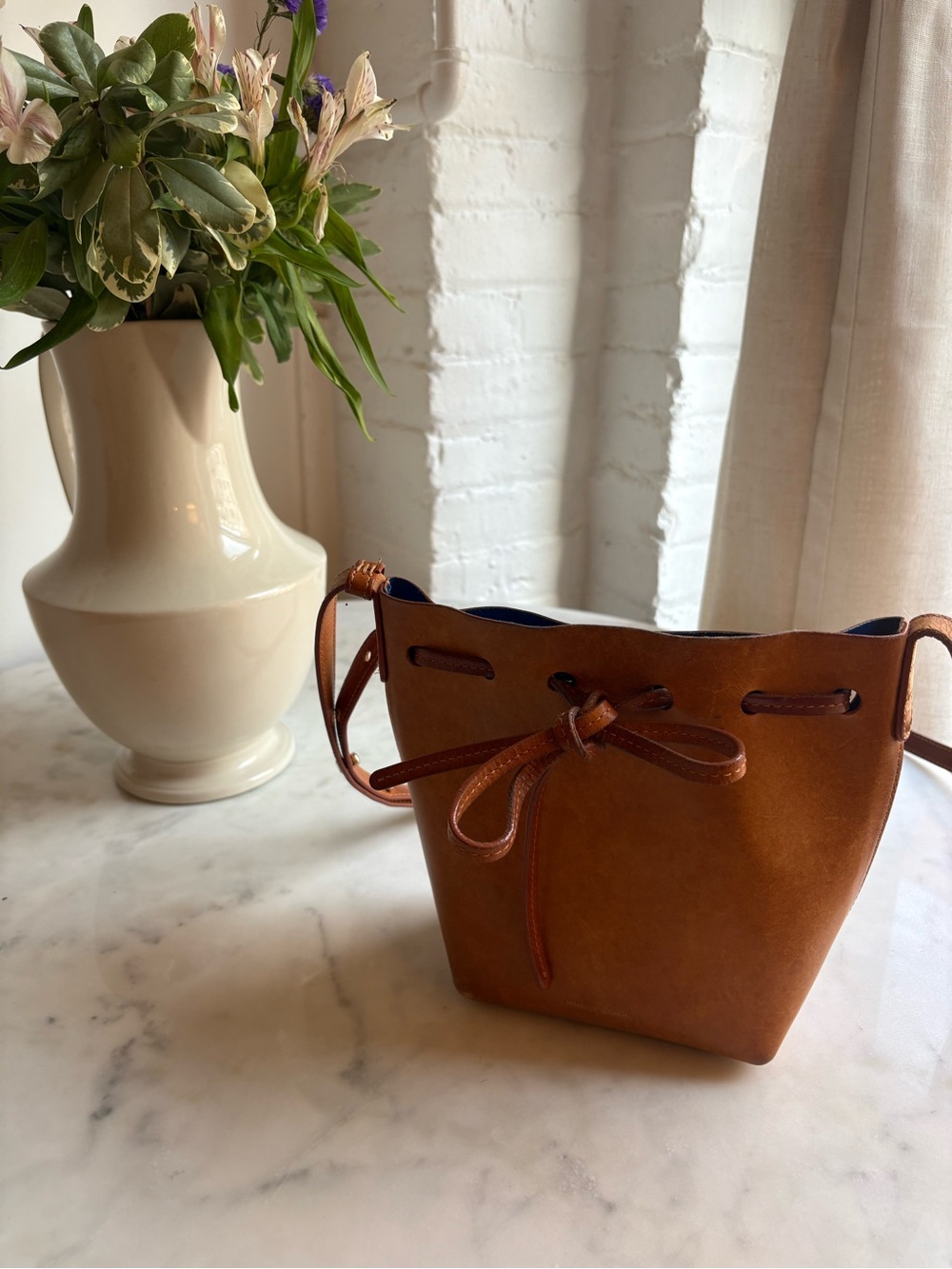 Mansur Gavriel Caramel Drawstring Mini Crossbody - Picture 3 of 7